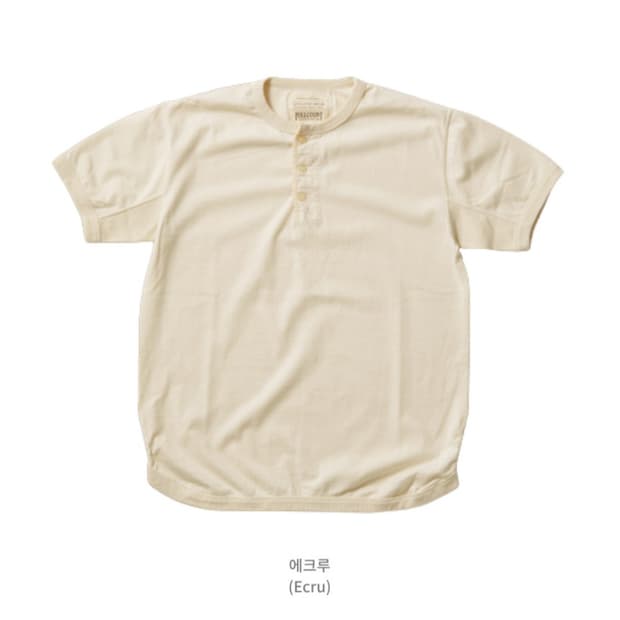 풀카운트 플랫심 헤비웨이트 헨리넥 에크루 44
