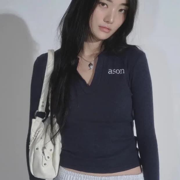 애즈온 아이비 카라 롱슬리브