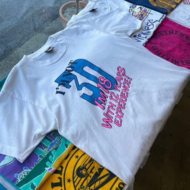 80‘s USA “I’m not 30” T-shirt L