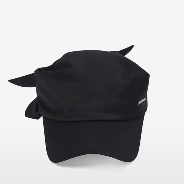 Tie-up scarf bandana cap BLACK