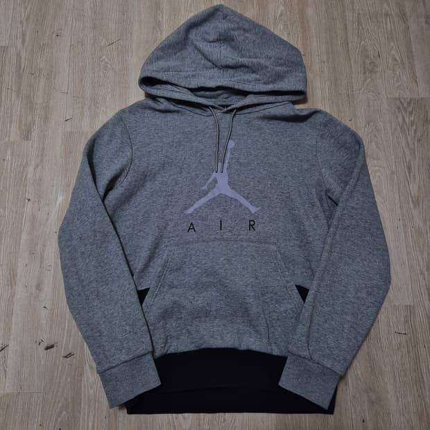 조던 에어 점프맨 빅로고 투톤 배색 기모 후드티 M(95)