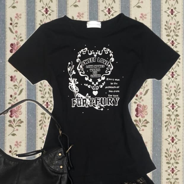 jpn vintage highteen punk beads t shirt