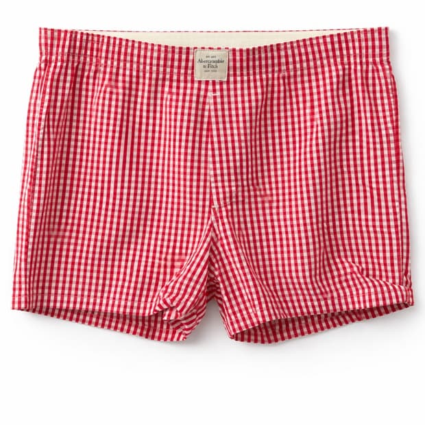 아베크롬비앤피치 체크 반바지 M