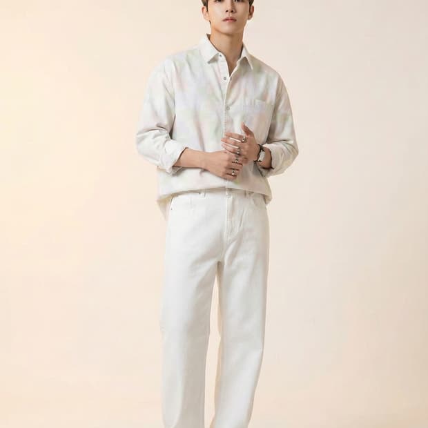 Customellow 커스텀멜로우 파스텔 카모 스냅 셔츠