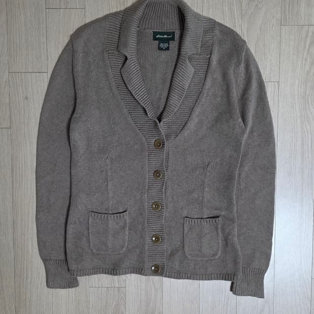 에디바우어 숄 카라 가디건