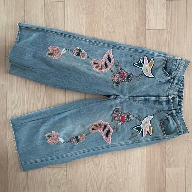 SEA ny embroidered denim size 4