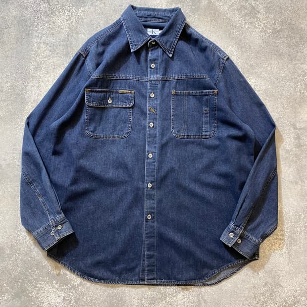 [105] 90-00s 캘빈클라인 빈티지 데님셔츠