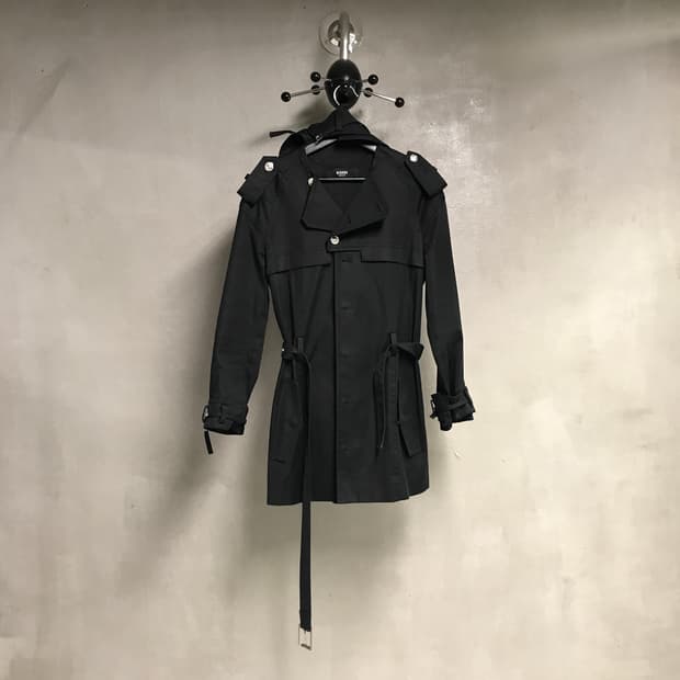 베르사체 베르수스 후드 코트 블랙 40(W)