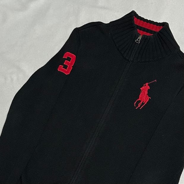 XL 폴로랄프로렌 빅포니 코튼 니트집업