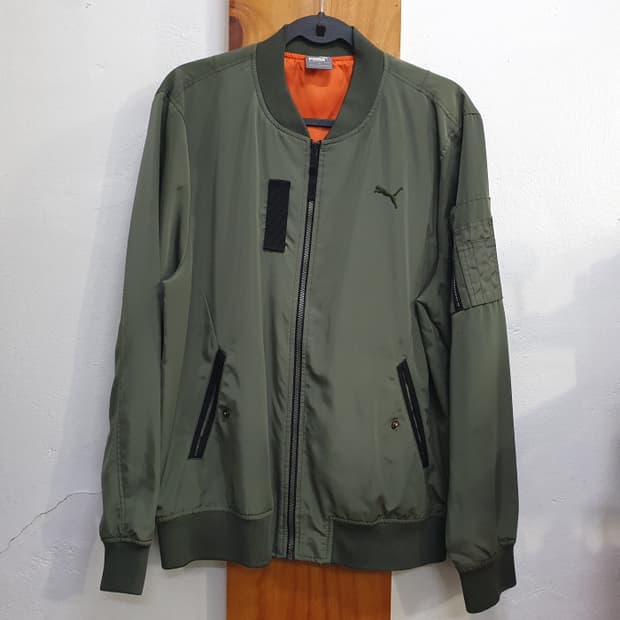 푸마 카키 봄버자켓(105)
