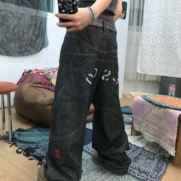 willie x esco카펜터 흑청 데님팬츠