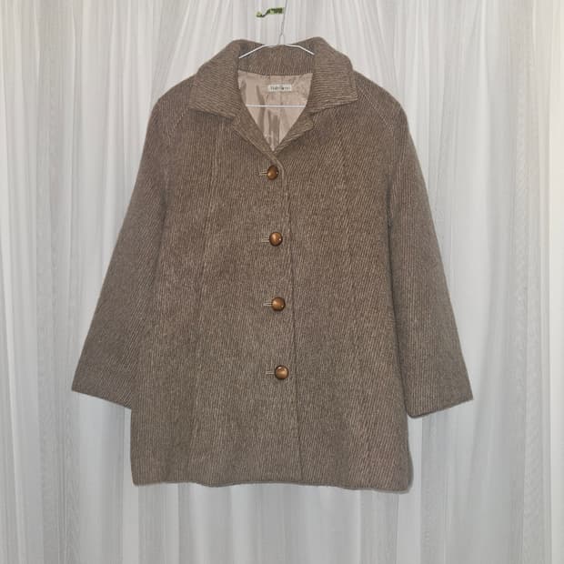 BALMARNE 밀크브라운 울 코트 자켓 