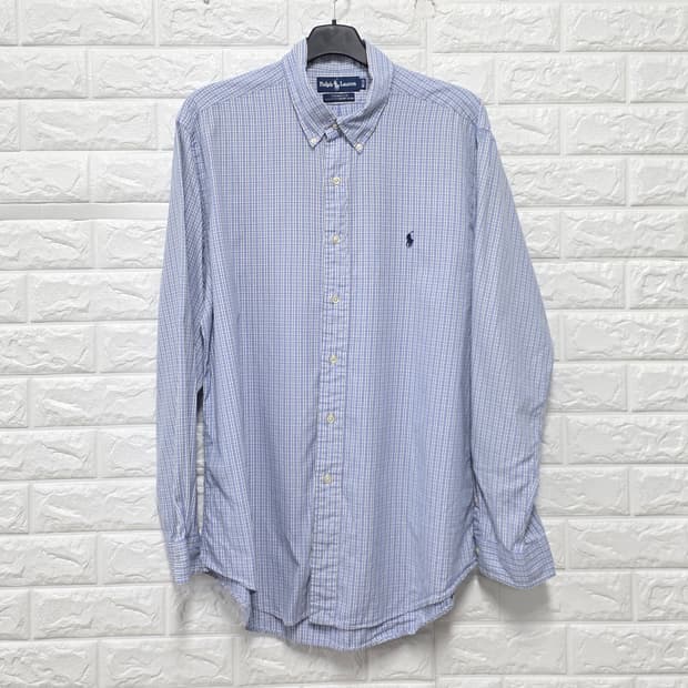 폴로 랄프로렌 옥스포드 셔츠 블루 체크 XL