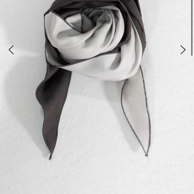 Les seam scarf Silky grey / Silky brown