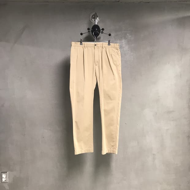 폴로 랄프로렌 베이지 투턱 치노 팬츠 34/34