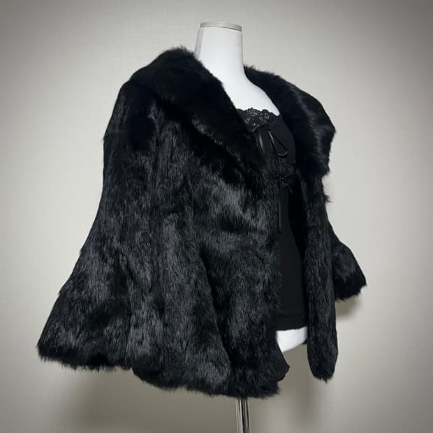고스 리얼 래빗퍼자켓 자켓 펑크 갸루 토끼털