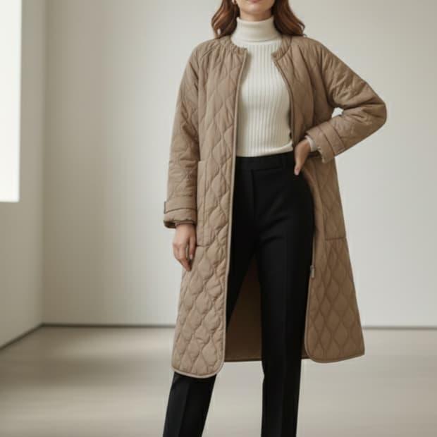 잇미샤 퀼팅 다운 롱패딩 66사이즈