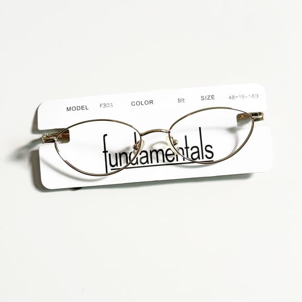 Fundamentals 골드 슬림 오벌 메탈 프레임 빈티지 안경