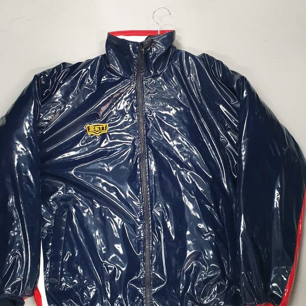 ZETT 유광 야구 점퍼 네이비/레드 110(3XL)