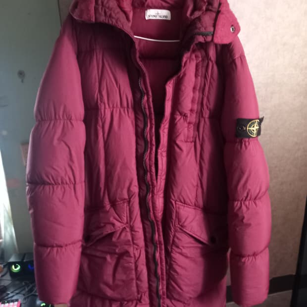 스톤아일랜드 크링클랩스 롱패딩 L