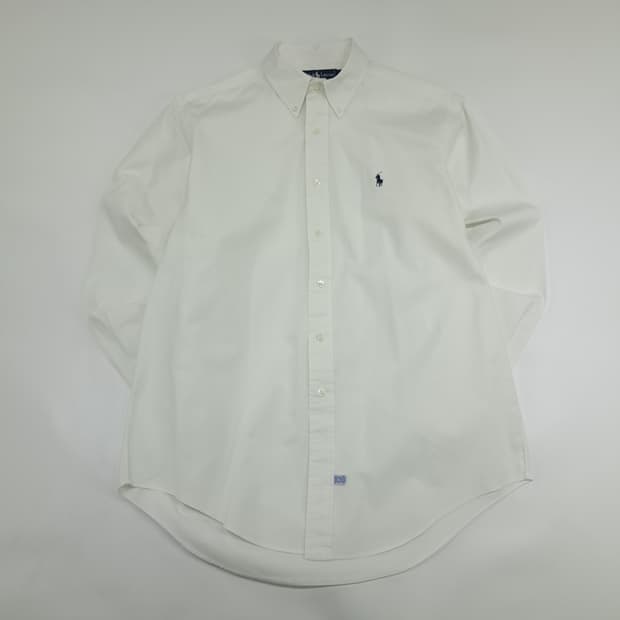 CN150 L 폴로 랄프로렌 90s 화이트 긴팔 셔츠 남방