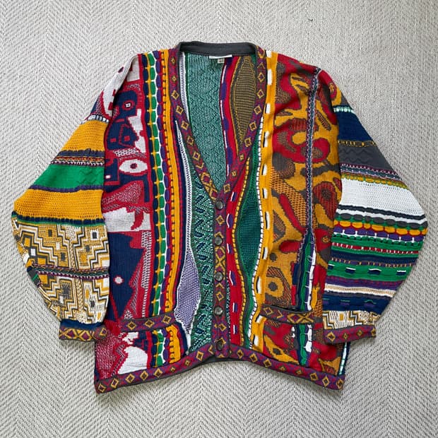 Coogi 쿠지 3D 케이블 니트 가디건