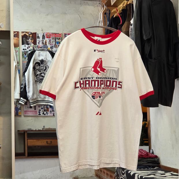 마제스틱 00s 레드 링거 반팔