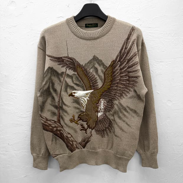 aramis club 엠브로이더리 이글 니트