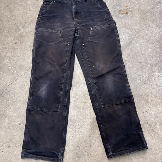 칼하트 B01 BLK 더블니 카펜터 워크팬츠