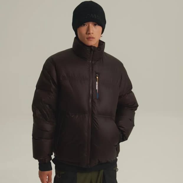 살로몬 패딩 컨투어 다운자켓 초콜렛 xl