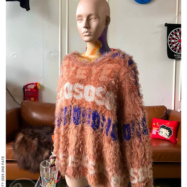 JPN Vintage Over-Sized Hairy Fur Knit