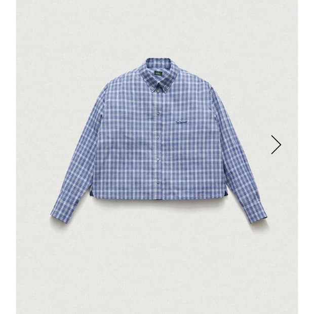 더바넷 크롭 체크셔츠
