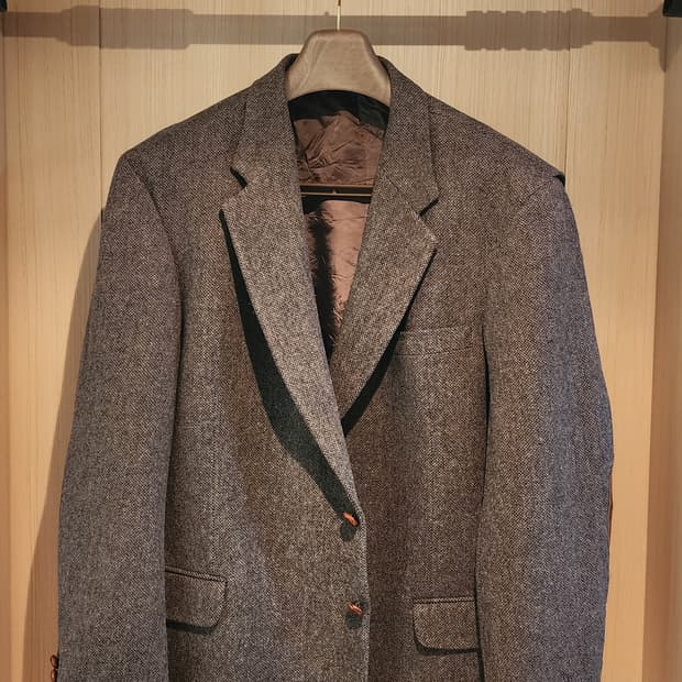 브라운 트위드 모직자켓 3XL~4XL