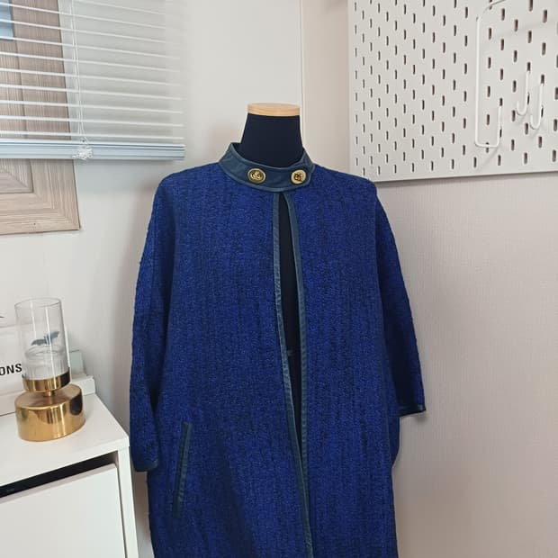 코치(COACH) 트위드 레더 트리밍 자켓 