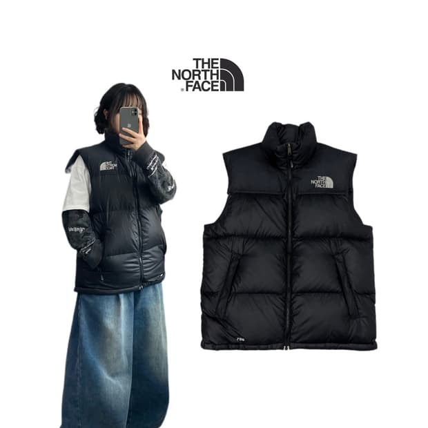 노스페이스 700 눕시 조끼패딩 블랙