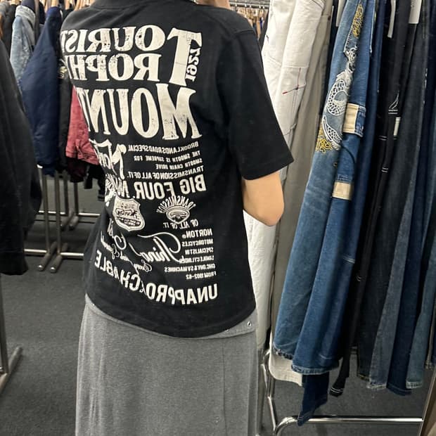 M) 노턴 빈티지 후면 레터링 프린팅 반팔 티셔츠