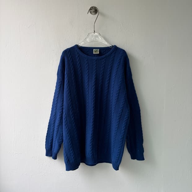 이태리 캐시미어 케이블 스웨터