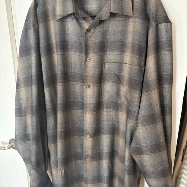 [5]24aw 오라리 울 체크셔츠 차콜 팝니다