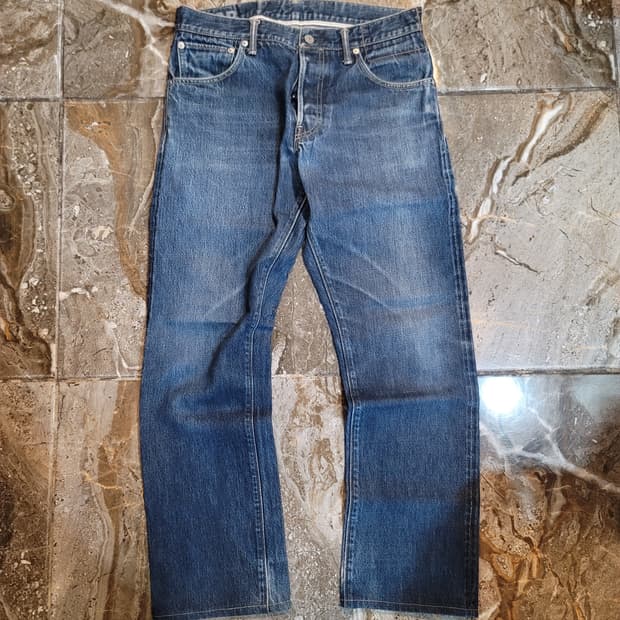 비즈빔 셀비지 워싱 데님팬츠 