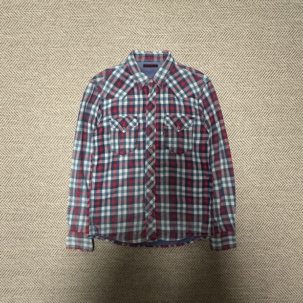 BLUE BLUE japan made check shirt