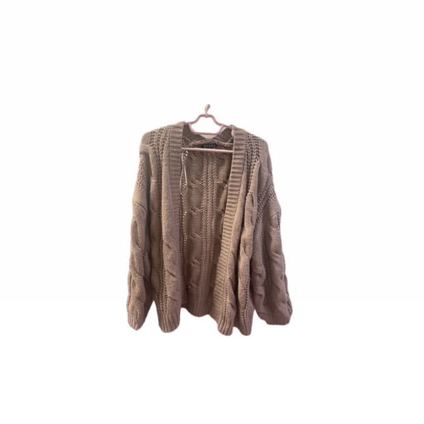 착샷⭕️) 빈티지 모리걸 꽈배기 니트 가디건(핑크빛 베이지 브라운)