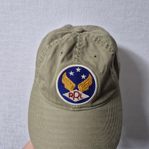 rrl 윙 볼캡 올리브