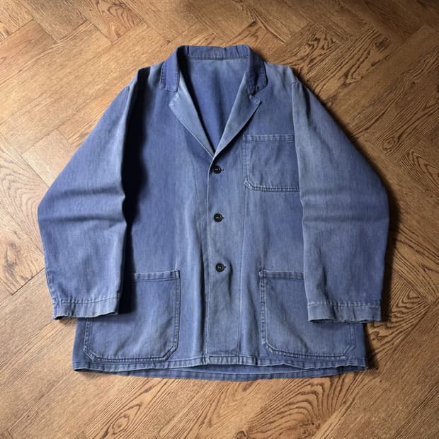 [L]90's 빈티지 썬페이딩 베드포드 타입 프렌치 워크자켓