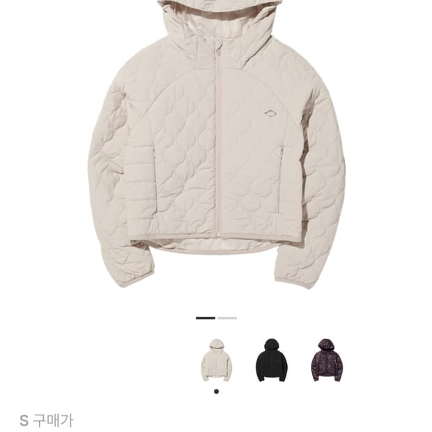 미스치프 퀼티드 후디드 자켓 아이보리