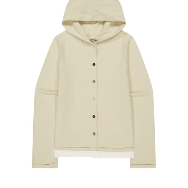 코이세이오 투폴드 버튼업 후디 아이보리 2사이즈