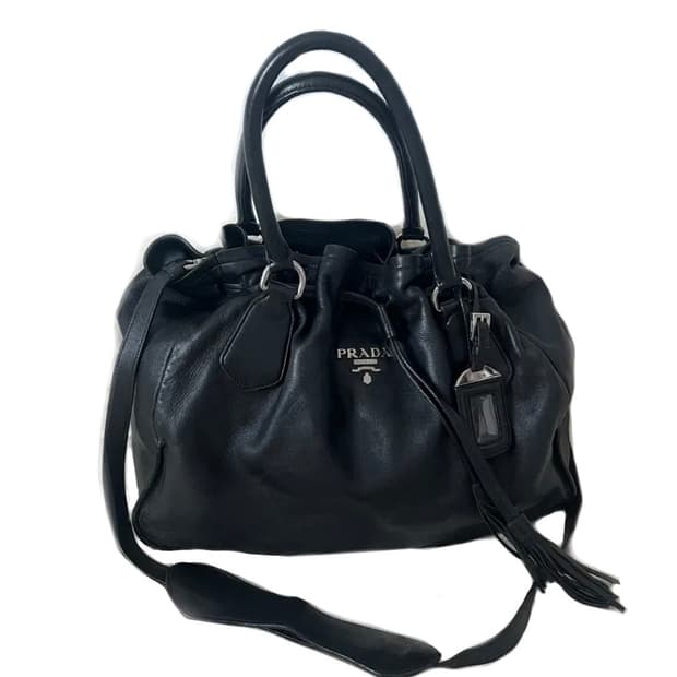 프라다 투웨이 레더 가죽 숄더백 토트백  (정품)