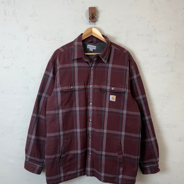 칼하트 셰르파 플란넬 셔츠 자켓