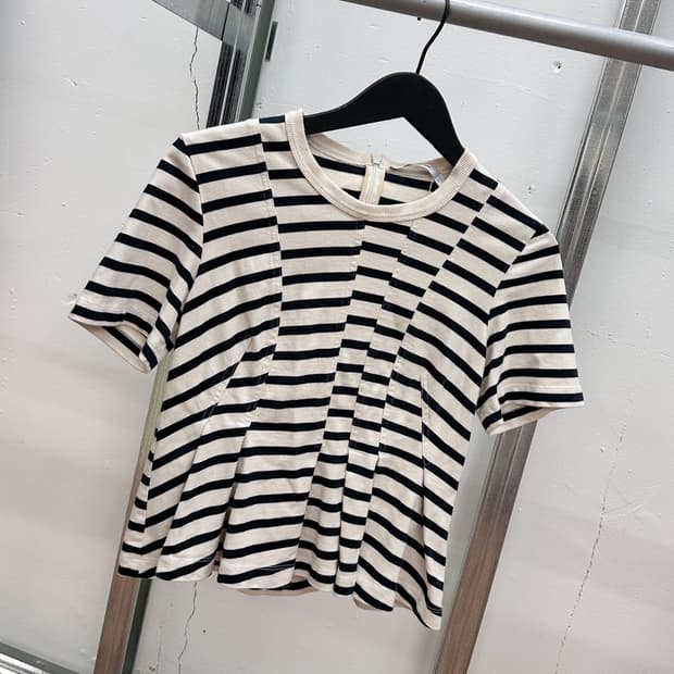 t by alexander wang unbalanced stripes t