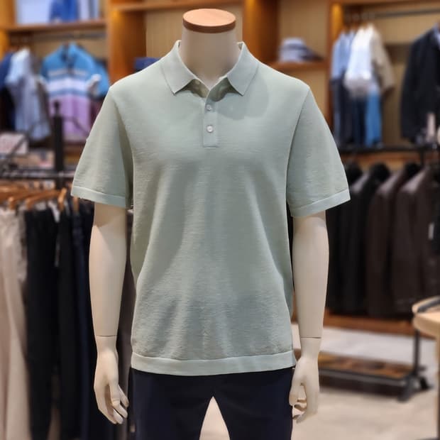 [100]올젠 카라 반팔 니트티