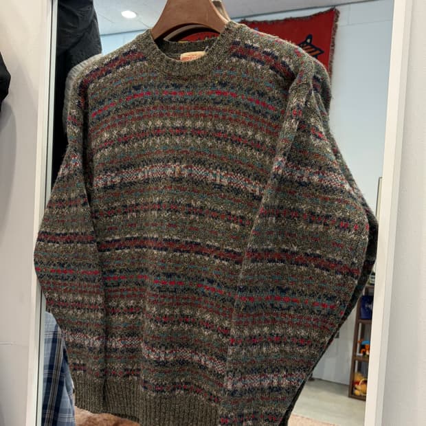 90s Harley & Co 빈티지 페어아일 울 니트 (made UK)